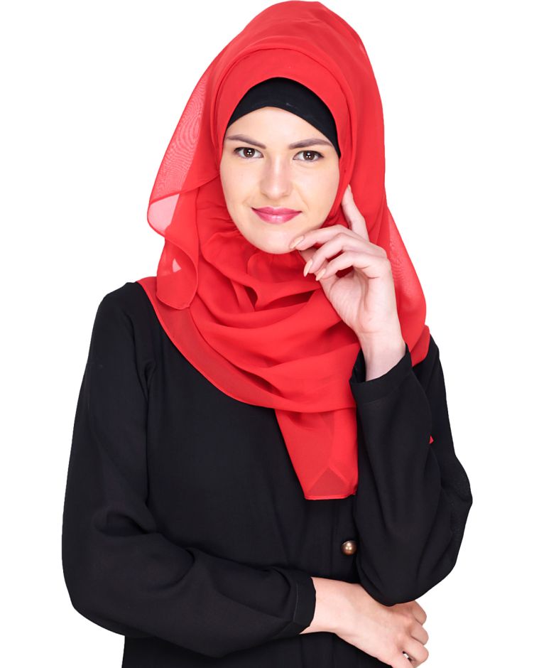 Vouges Red Hjab Plain Candy Red Instant Hijab – Modest Forever LLC