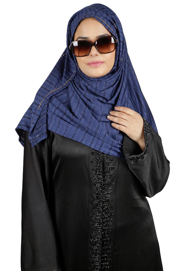 Blue Glitter Party wear Hijab