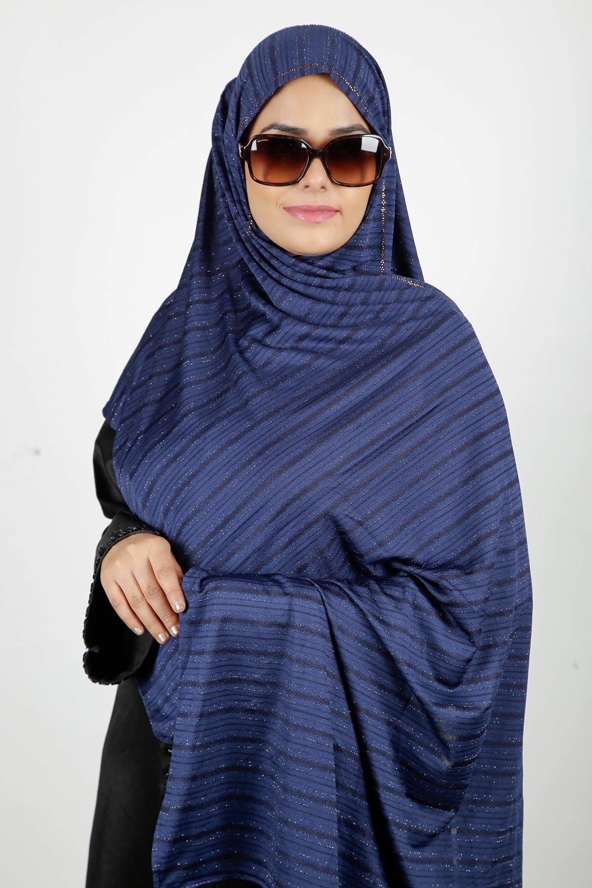 Blue Glitter Party wear Hijab