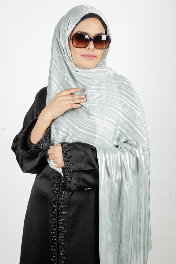 Cool Blue Stripe Design Hijab