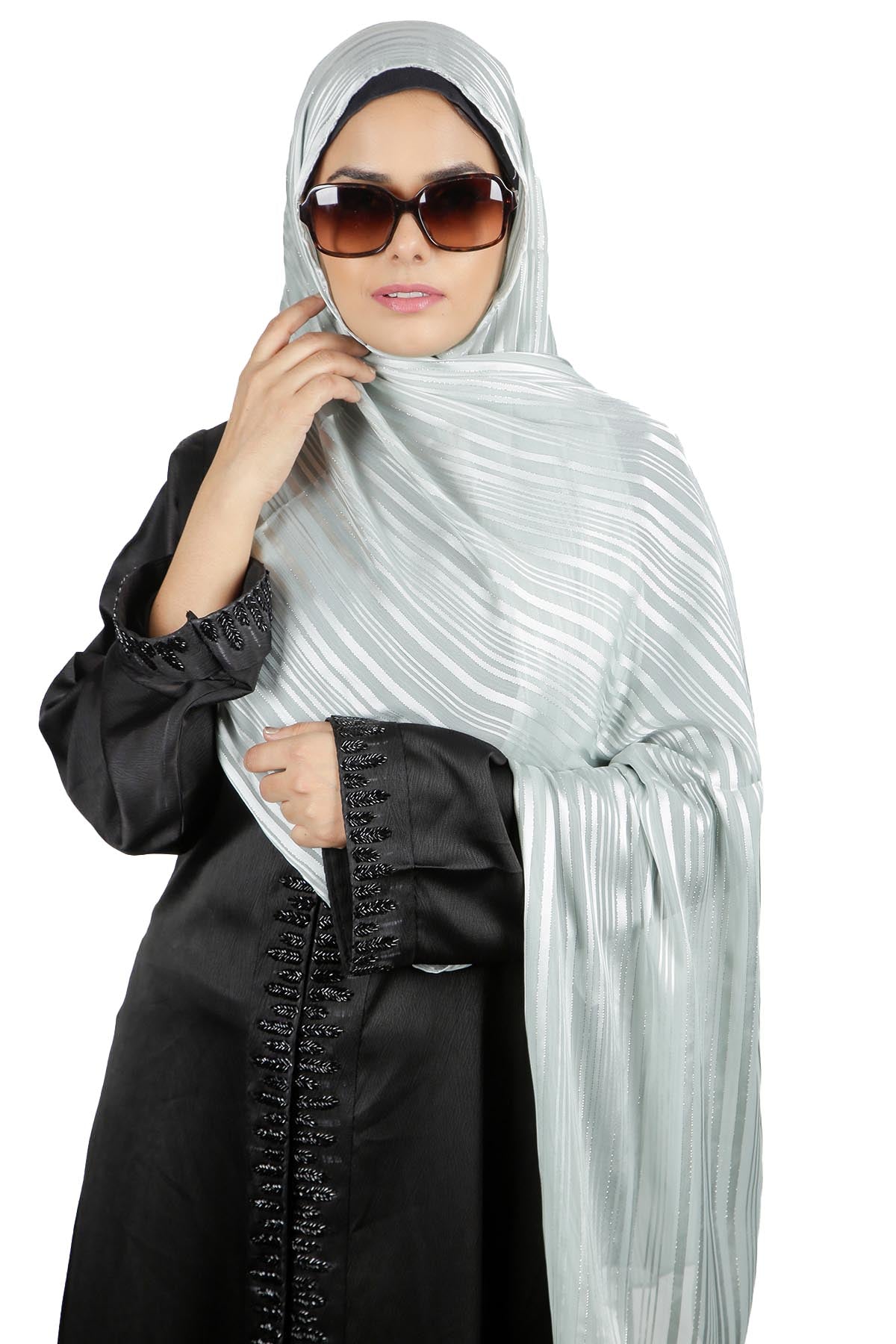 Cool Blue Stripe Design Hijab