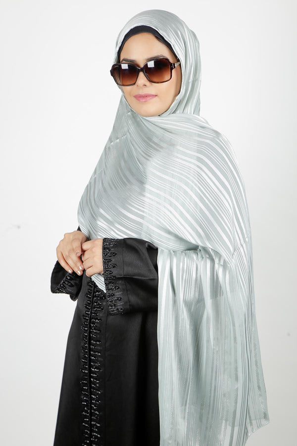 Cool Blue Stripe Design Hijab