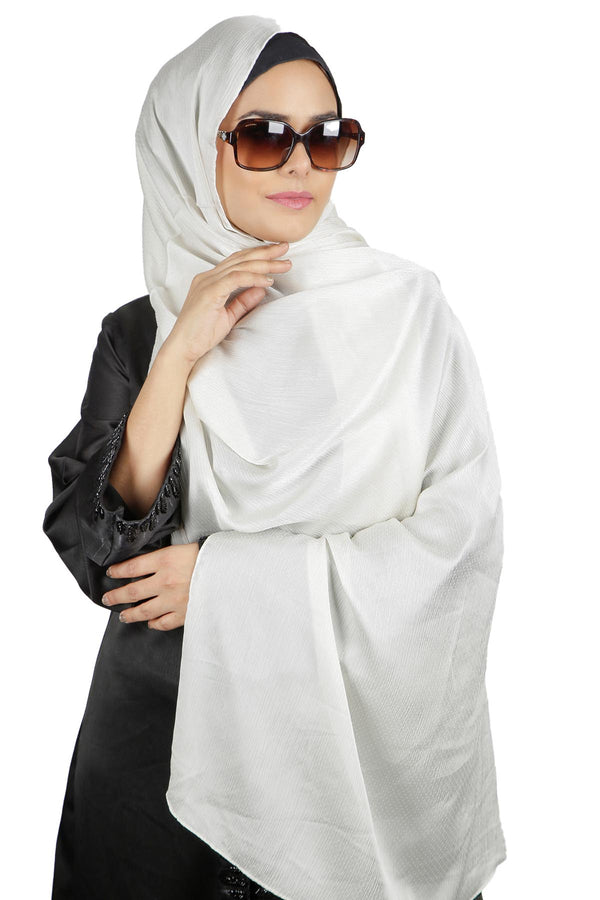 Off White Stylish Hijab