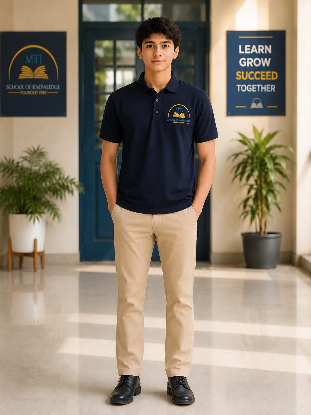 MTI Boys Polo TShirt Short Sleeves.