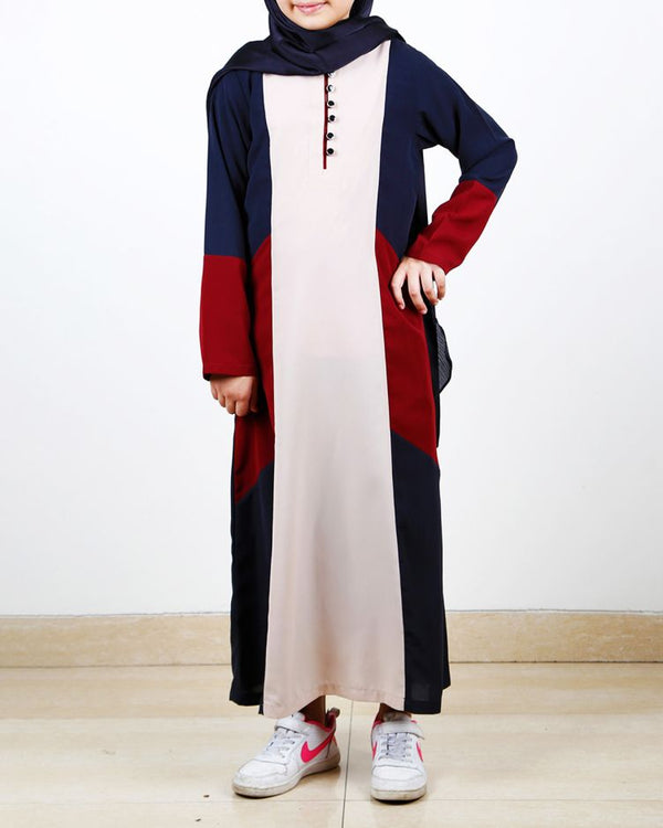 Multicolour Kids Abaya