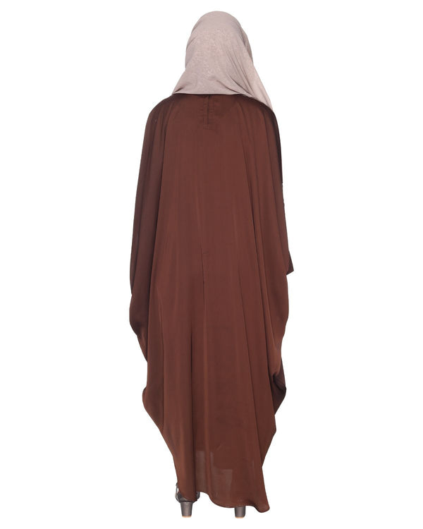 Strikingly Beautiful Mustard Brown Embroidered Kaftan